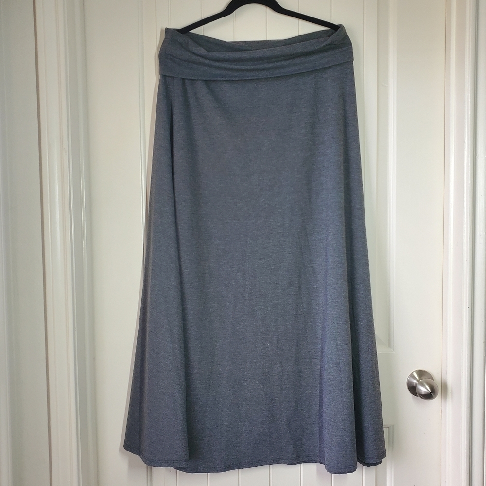 LaLuroe gray maxi skirt xl